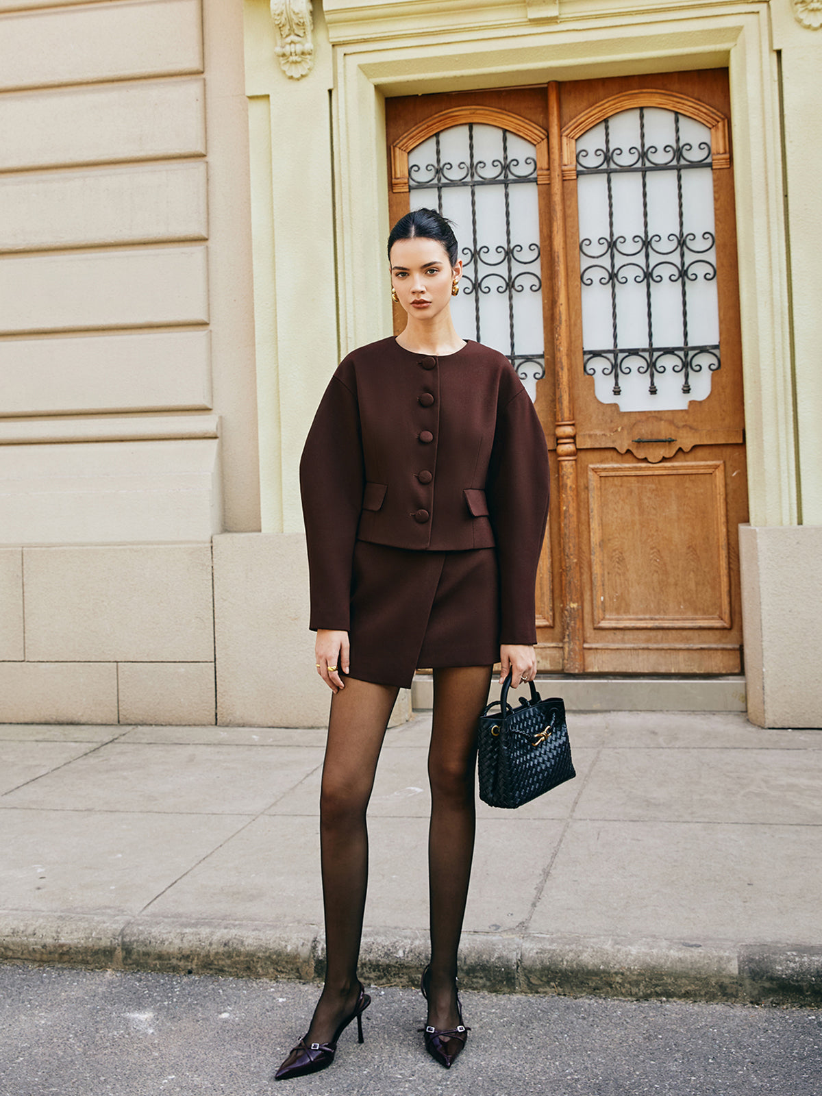 Velina Moda | Puff Sleeve Short Jacket