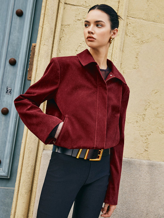 Velina Moda | Bags Revers Suede Jacket