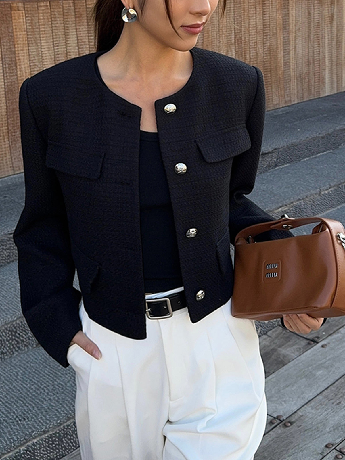 Velina Moda | Down Tweed Jacket