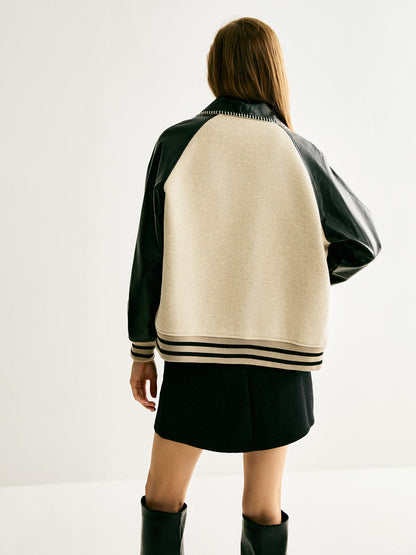 Velina Moda | Wool Blend Panel Jacket