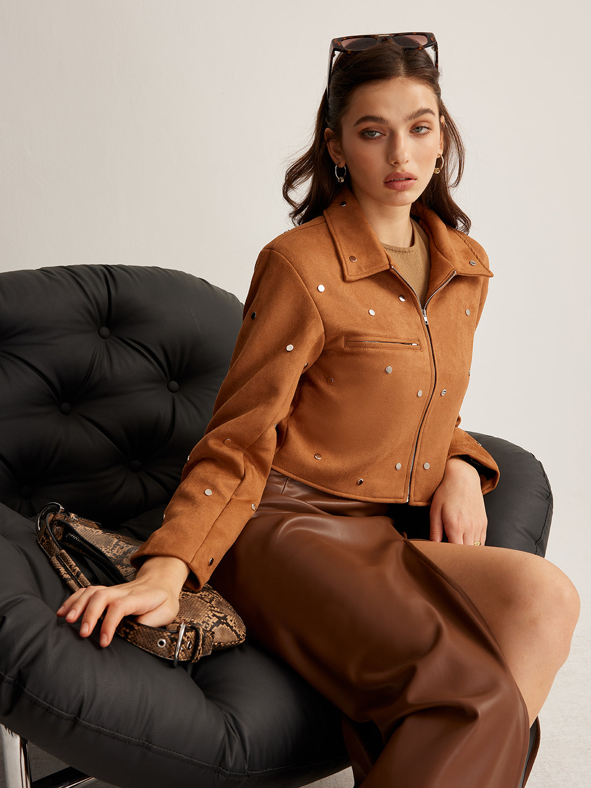 Velina Moda | Zipper Crop Jacket