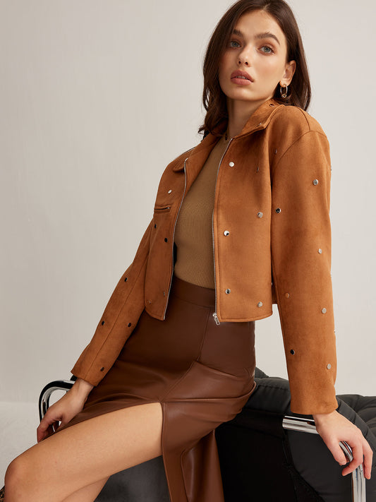 Velina Moda | Zipper Crop Jacket