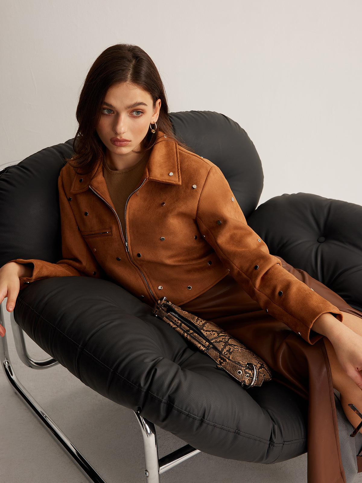 Velina Moda | Zipper Crop Jacket