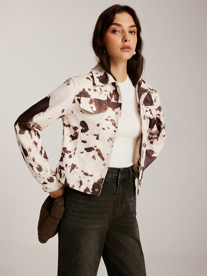 Velina Moda | Printed Tweed Short Jacket