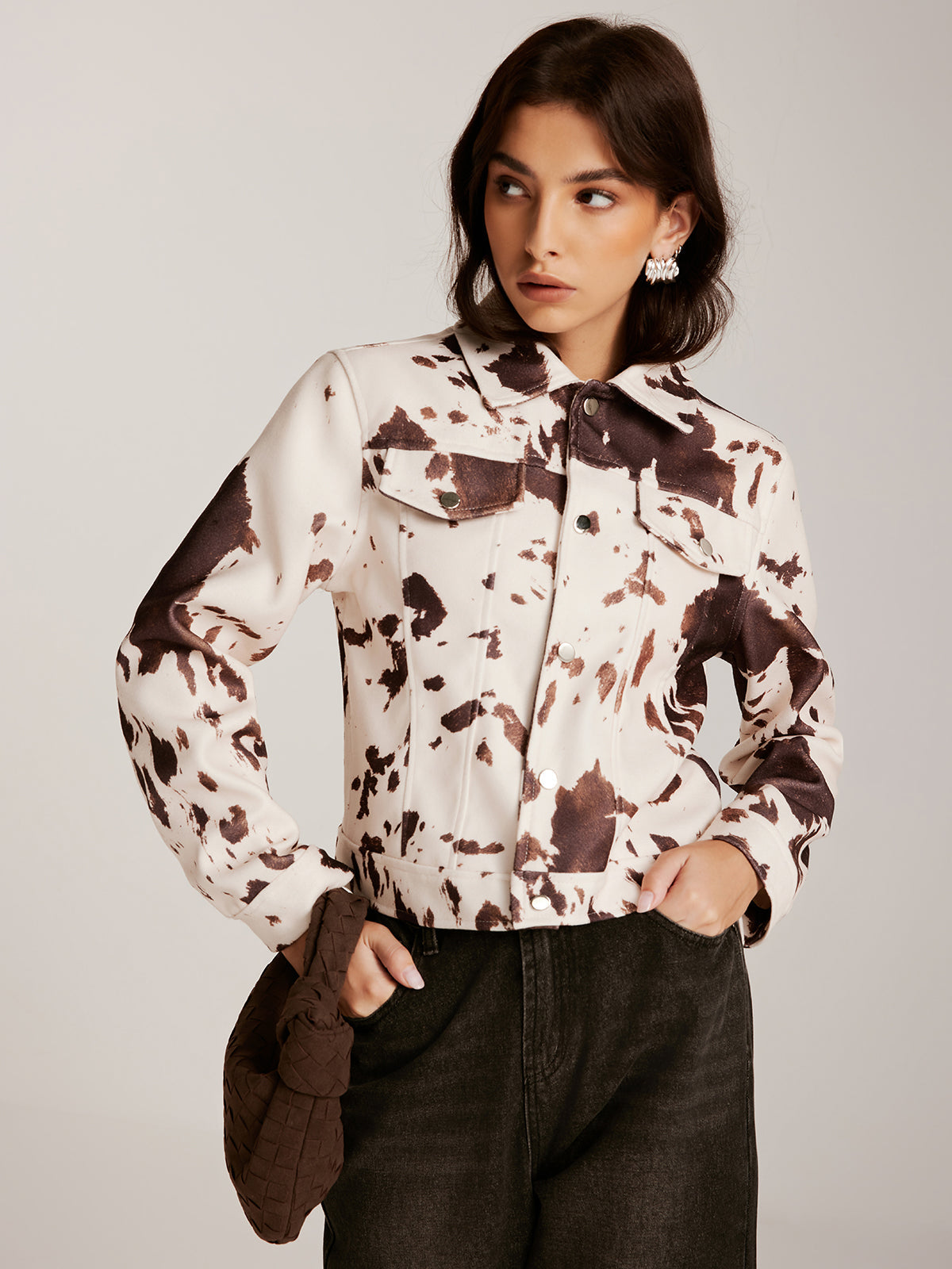 Velina Moda | Printed Tweed Short Jacket