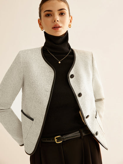 Velina Moda | Contrast Trim Jacket
