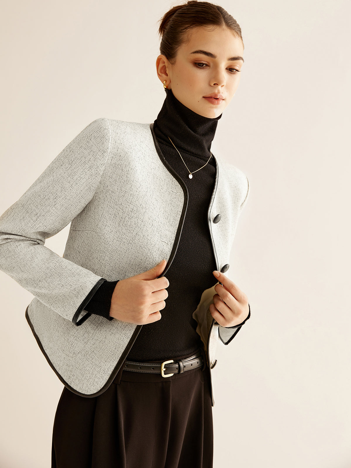 Velina Moda | Contrast Trim Jacket