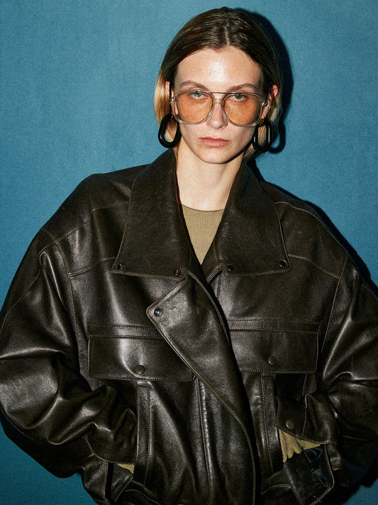 Velina Moda | Shift Pu Leather Jacket
