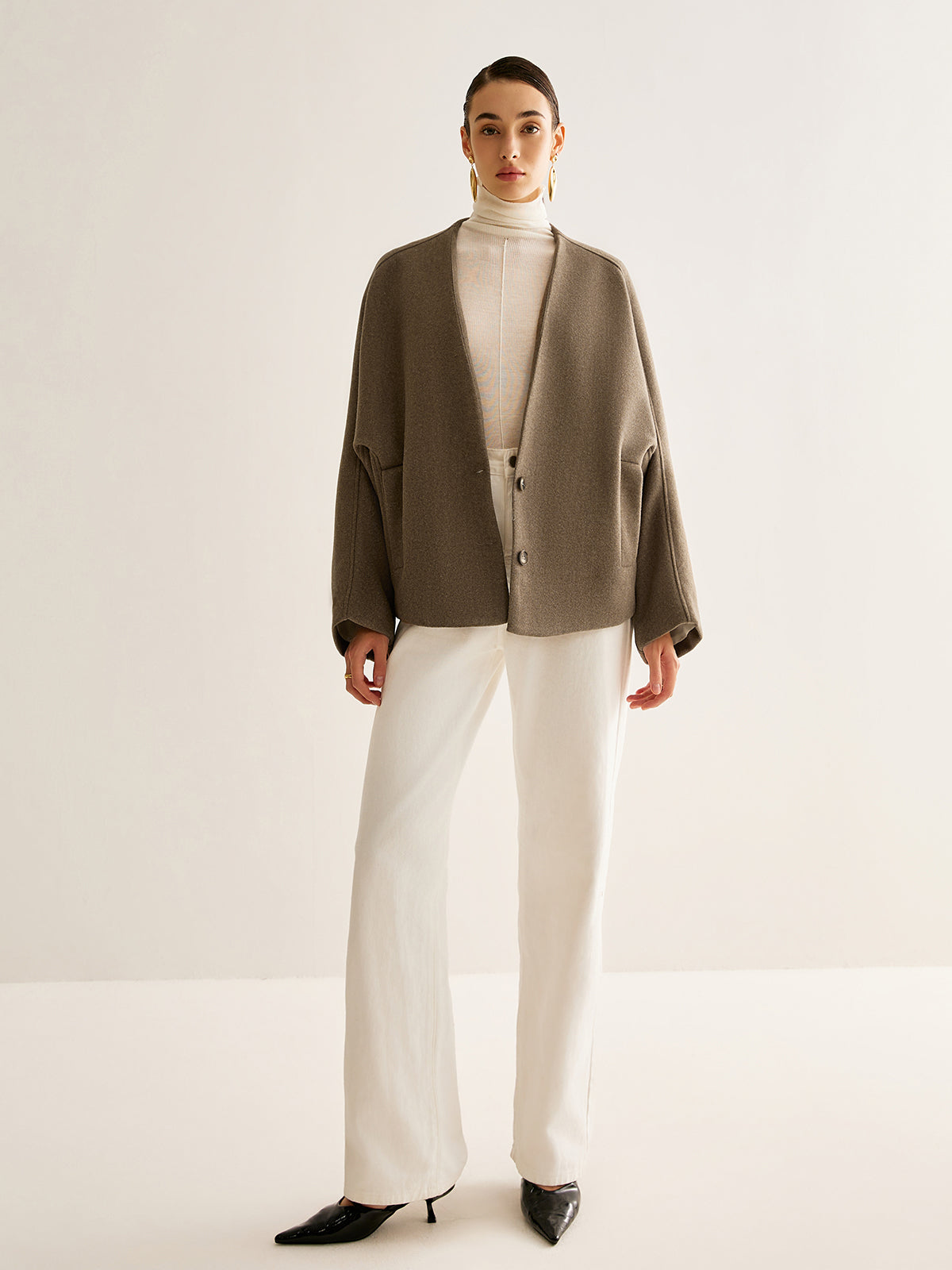 Velina Moda | Neck Loose Warm Jacket