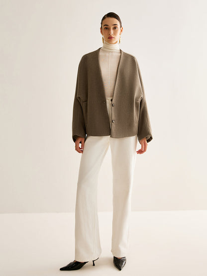 Velina Moda | Neck Loose Warm Jacket