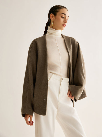 Velina Moda | Neck Loose Warm Jacket