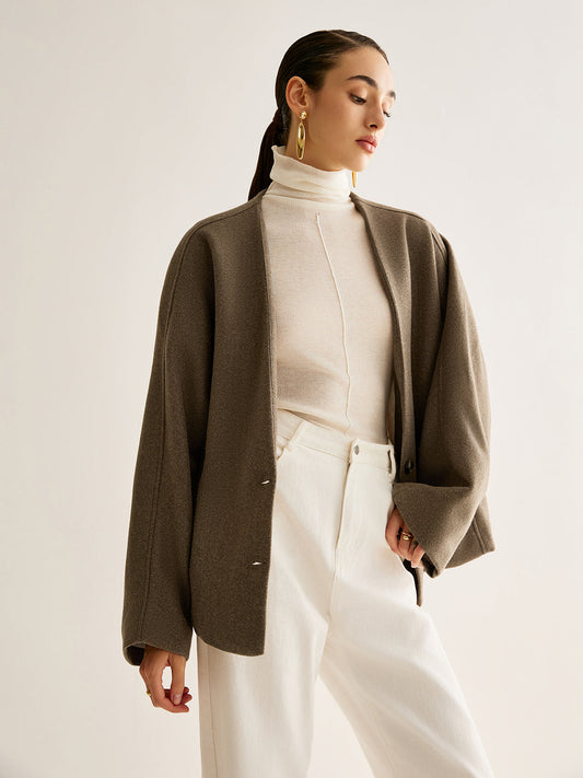 Velina Moda | Neck Loose Warm Jacket
