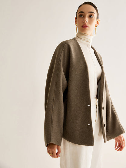 Velina Moda | Neck Loose Warm Jacket