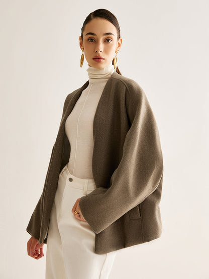 Velina Moda | Neck Loose Warm Jacket