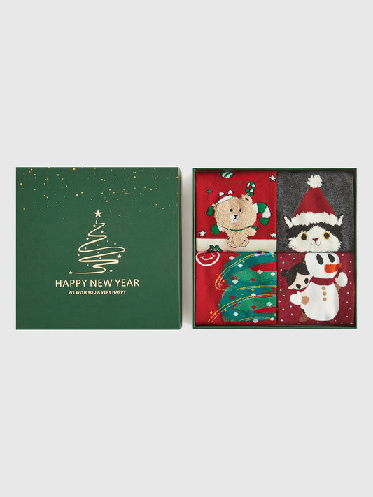 Velina Moda | Cartoon Christmas Gift Box with Socks