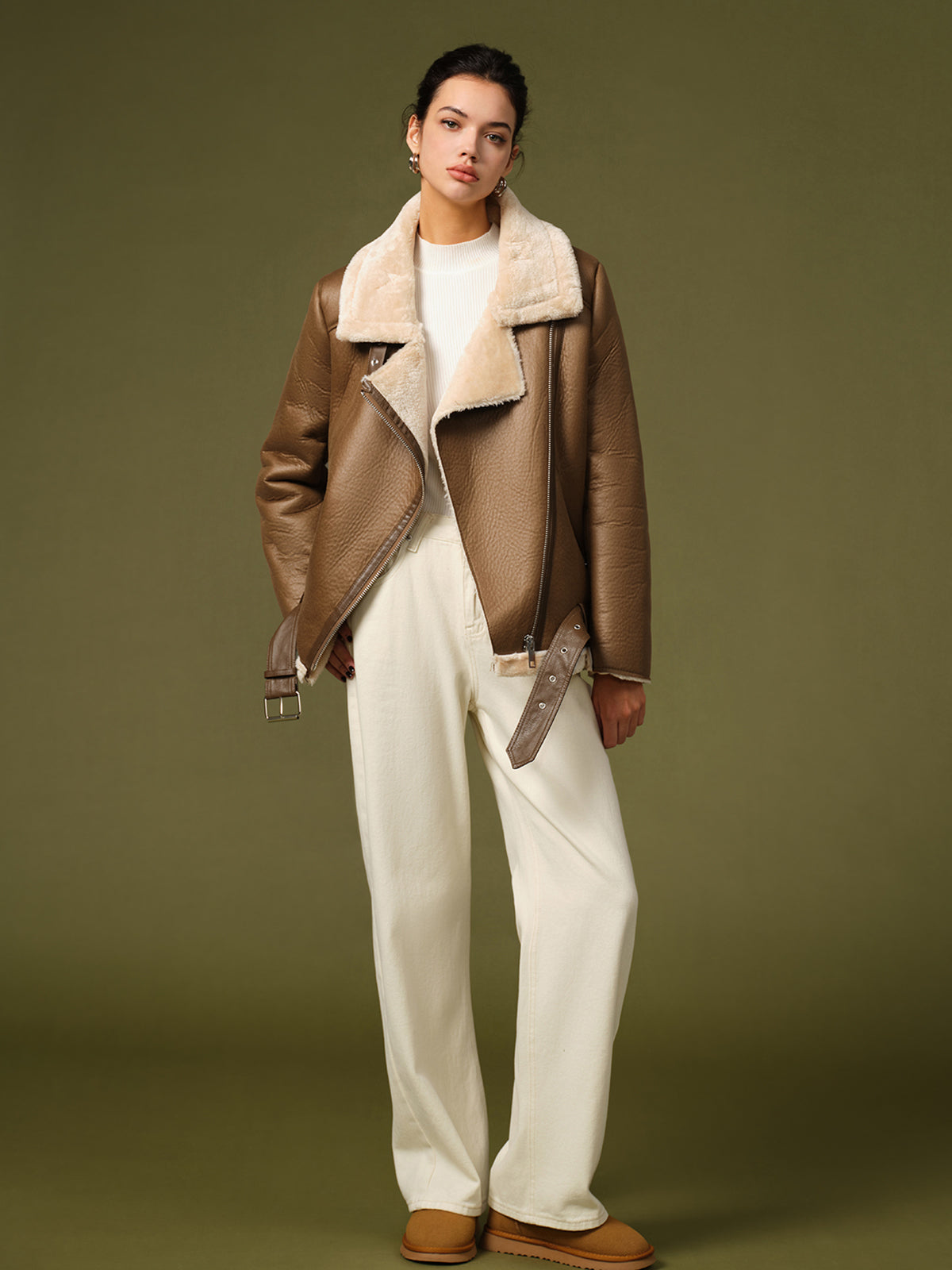 Velina Moda | Belted Soft Fleece Jacket