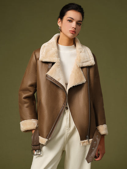 Velina Moda | Belted Soft Fleece Jacket
