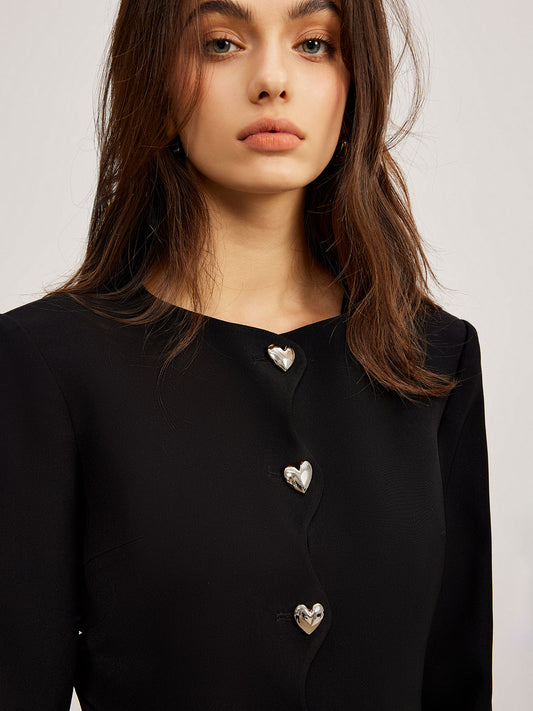 Velina Moda | Button Regular Fit Jacket