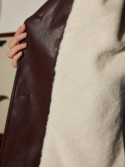 Velina Moda | Pu-Leather Belt Jacket