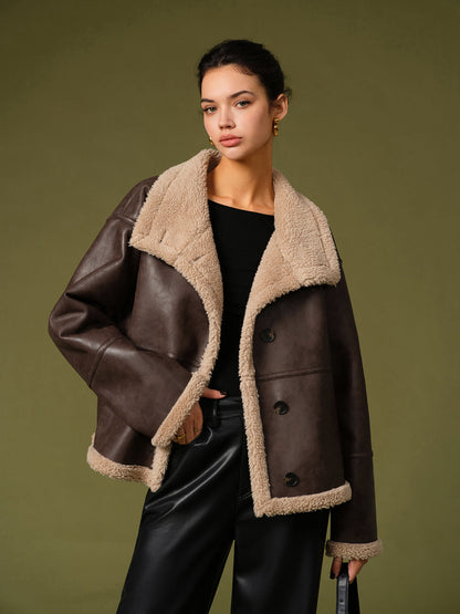 Velina Moda | Pu Leather Warm Jackets
