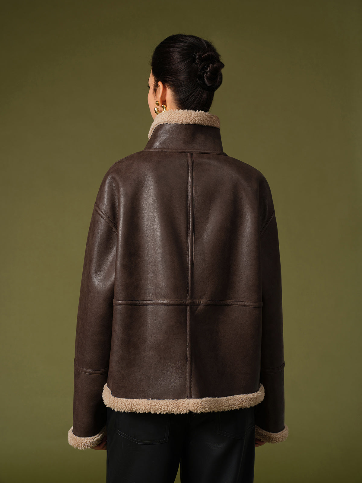 Velina Moda | Pu Leather Warm Jackets