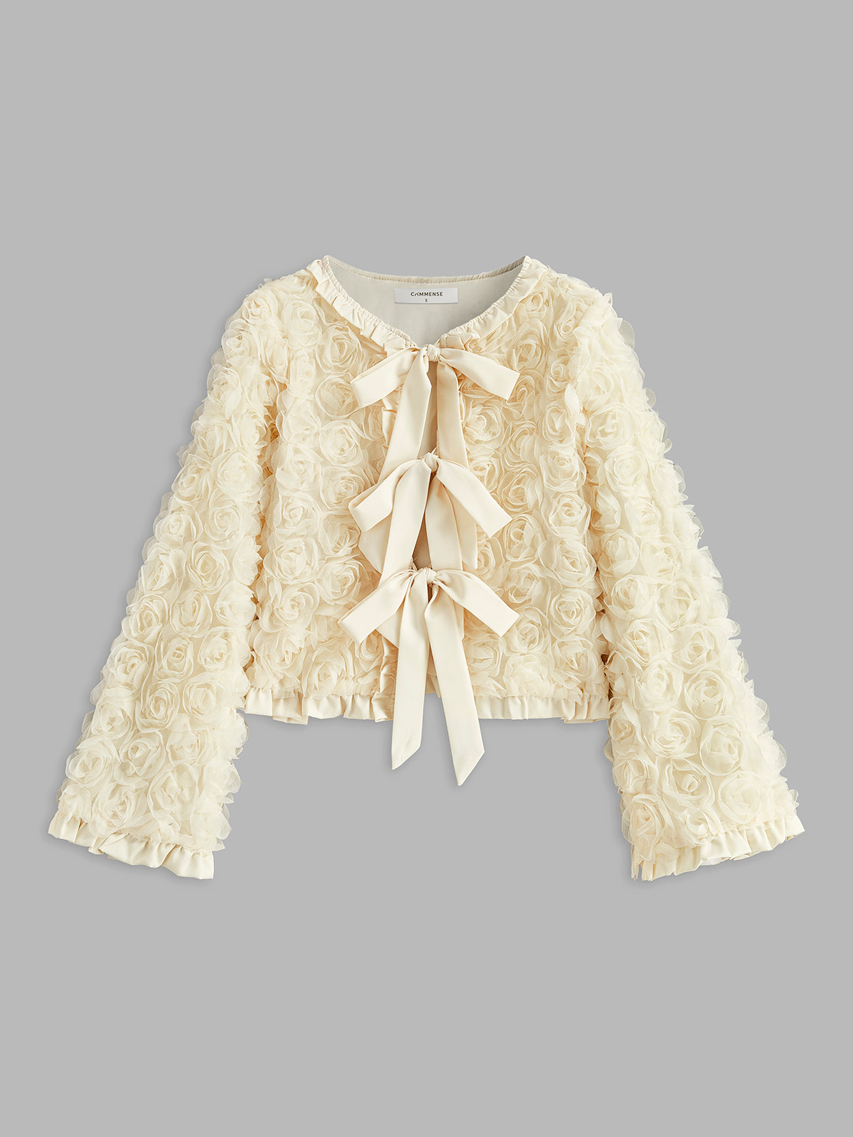 Velina Moda | Tie Front Rosette Jacket