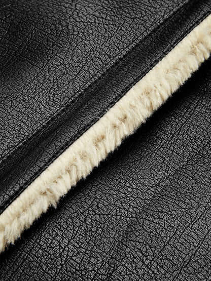 Velina Moda | Blessed Sherpa Lined Lambskin Flight Jacket