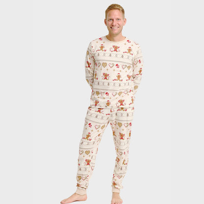 Velina Moda | Christmas Cookie Christmas Pajama beige Men's