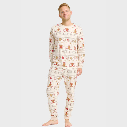 Velina Moda | Christmas Cookie Christmas Pajama beige Men's