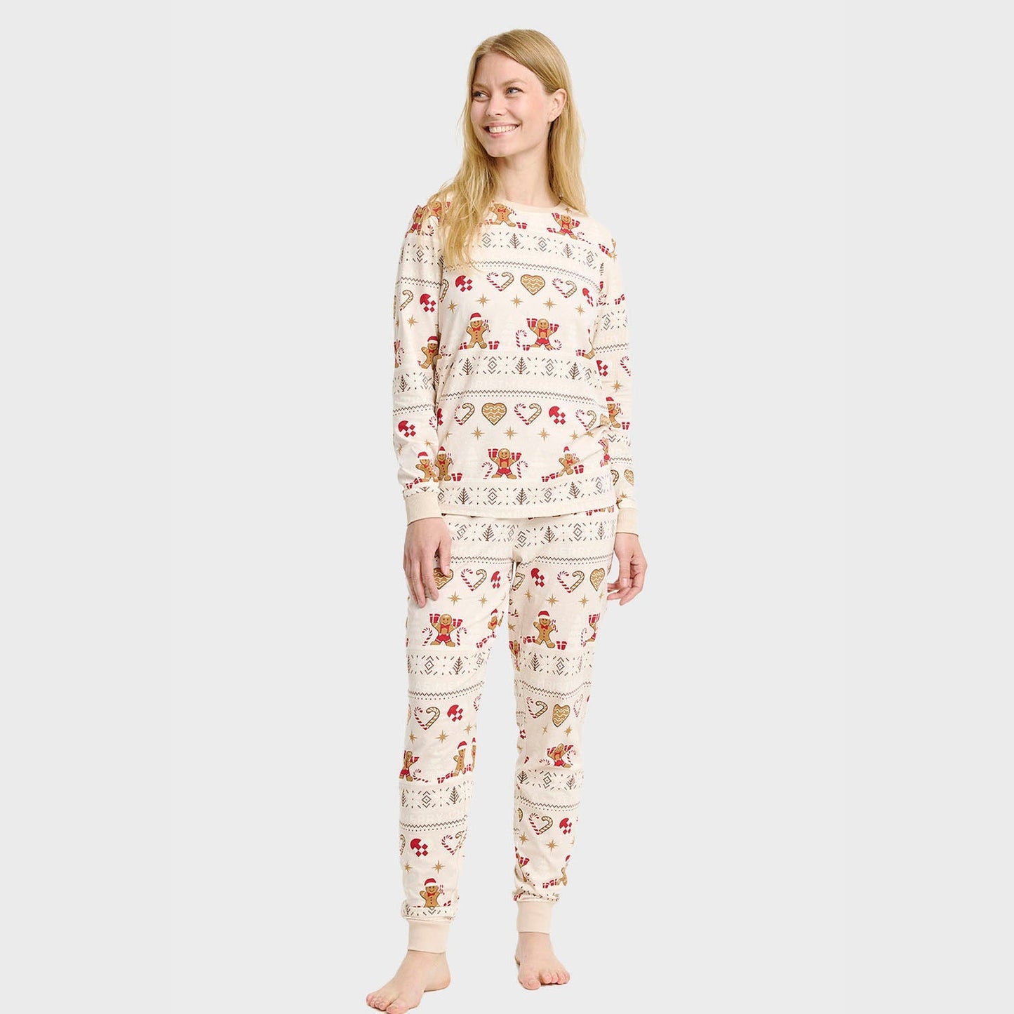 Velina Moda | Christmas Cookie Christmas Pajamas beige Women
