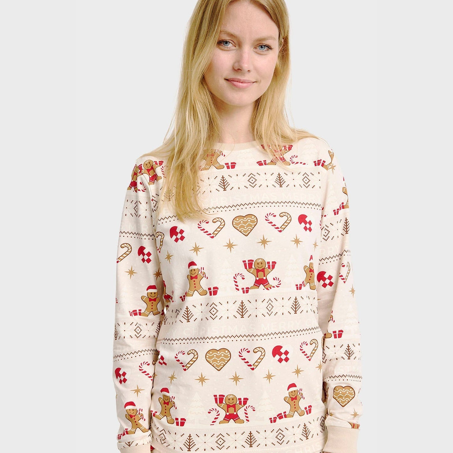 Velina Moda | Christmas Cookie Christmas Pajamas beige Women