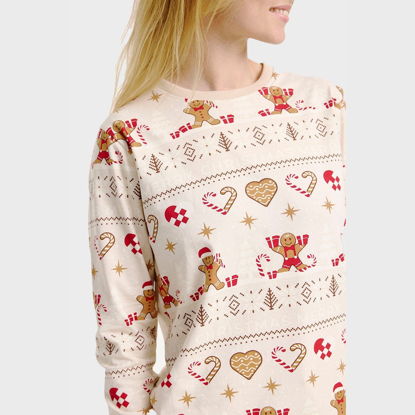Velina Moda | Christmas Cookie Christmas Pajamas beige Women