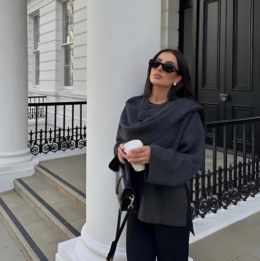 Velina Moda | Cape Coat - Fashionable Cape Jacket