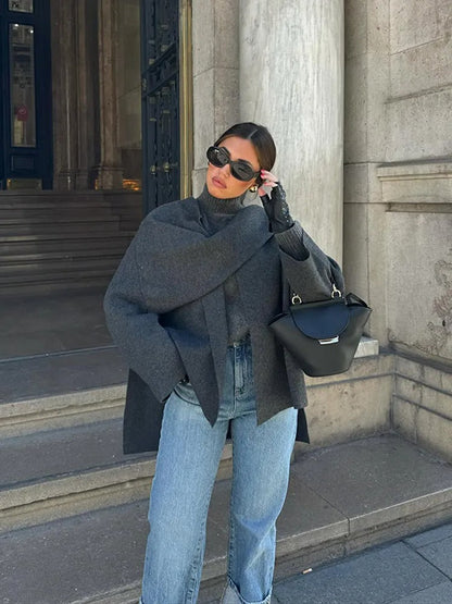 Velina Moda | Cape Coat - Fashionable Cape Jacket