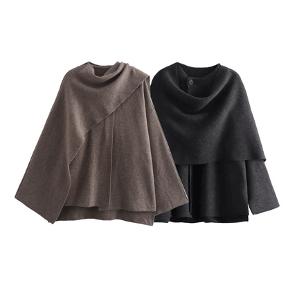 Velina Moda | Cape Coat - Fashionable Cape Jacket