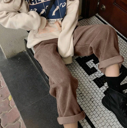 Casual corduroy leisure pants