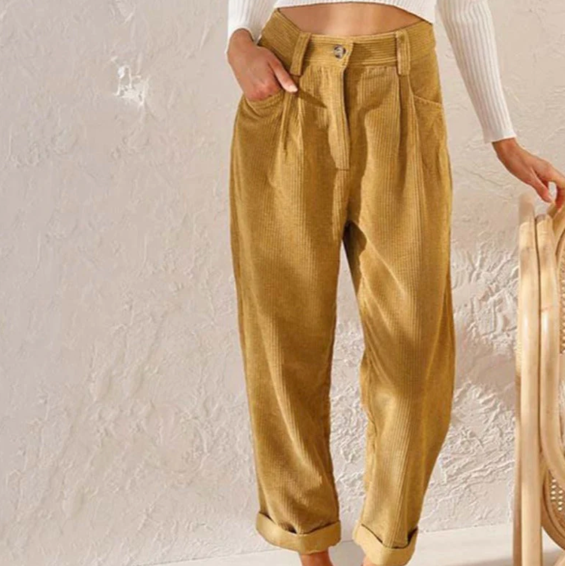 Casual corduroy leisure pants