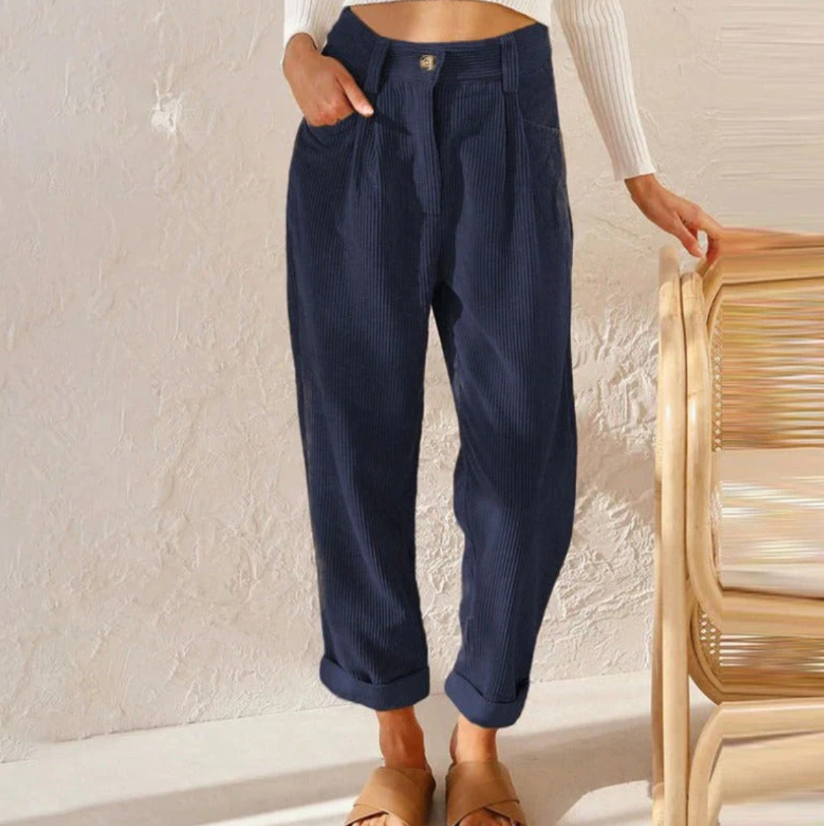 Casual corduroy leisure pants