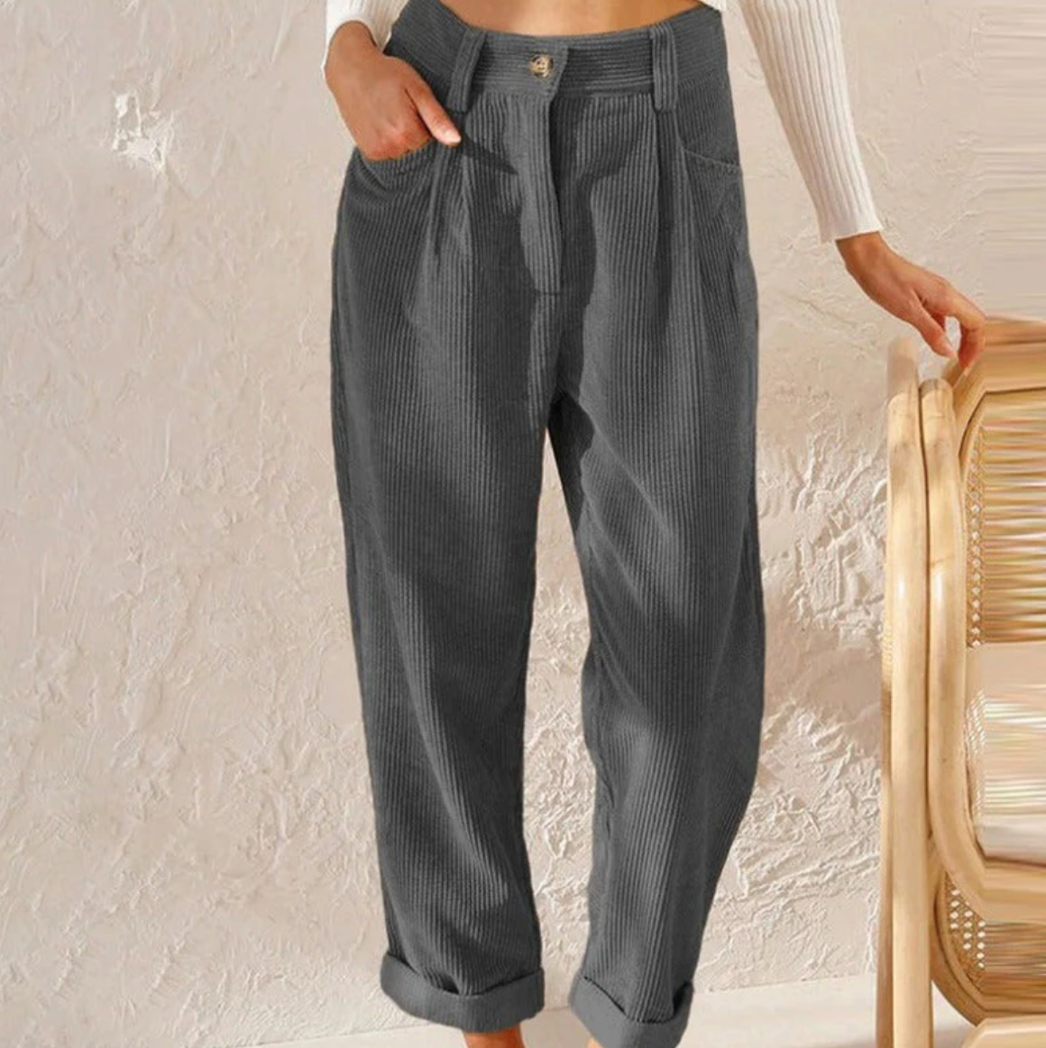 Casual corduroy leisure pants