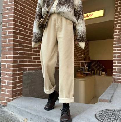 Casual corduroy leisure pants