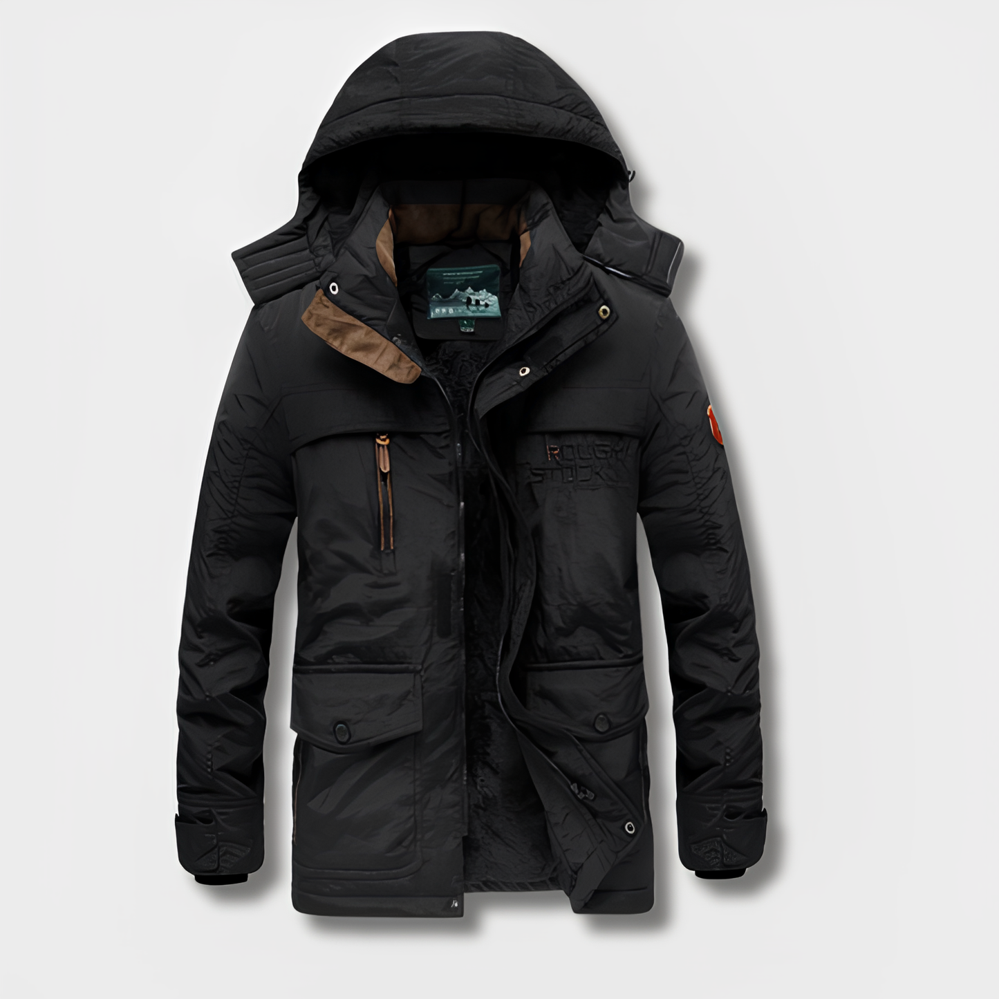 Velina Moda | Military-inspired winter jacket with hood
