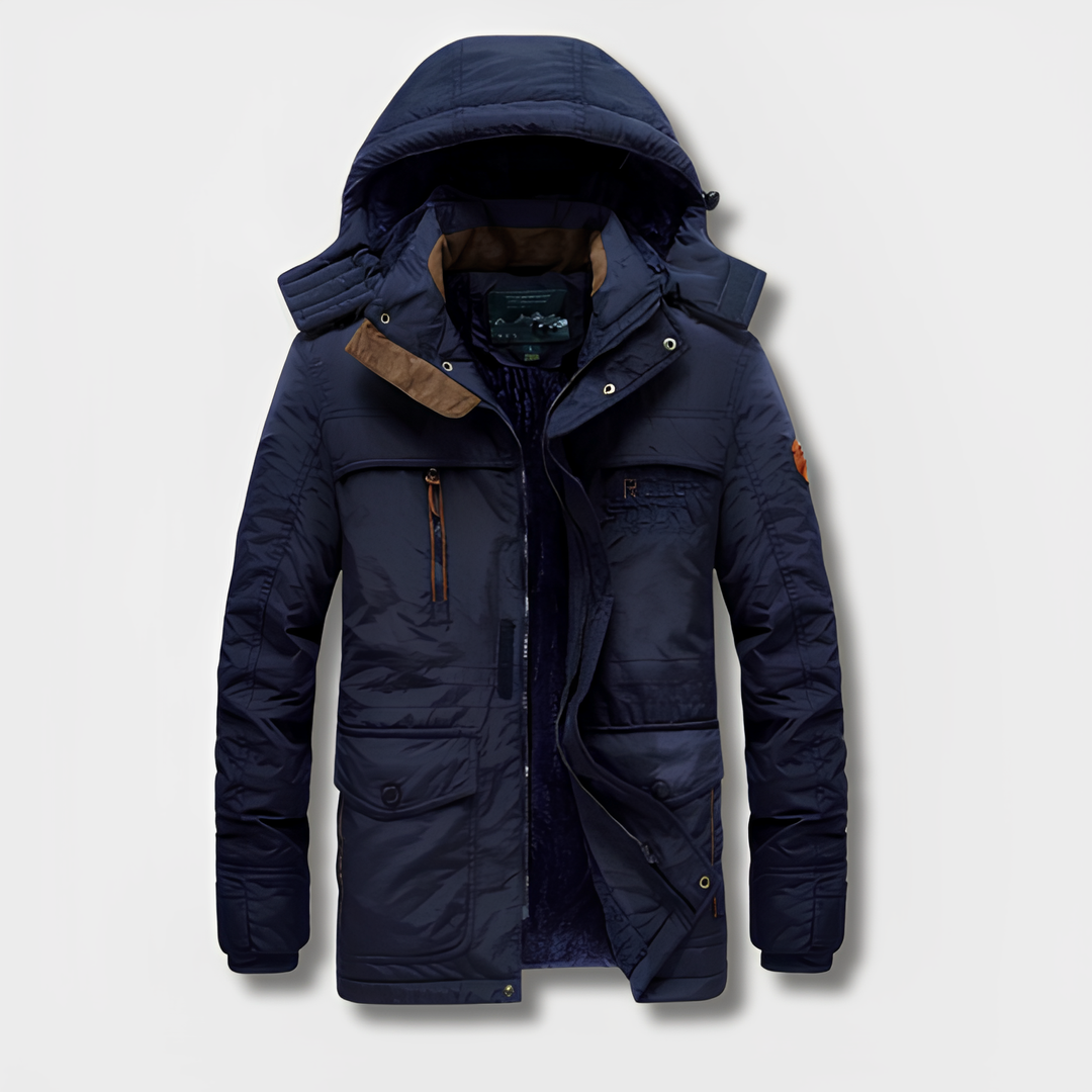 Velina Moda | Military-inspired winter jacket with hood