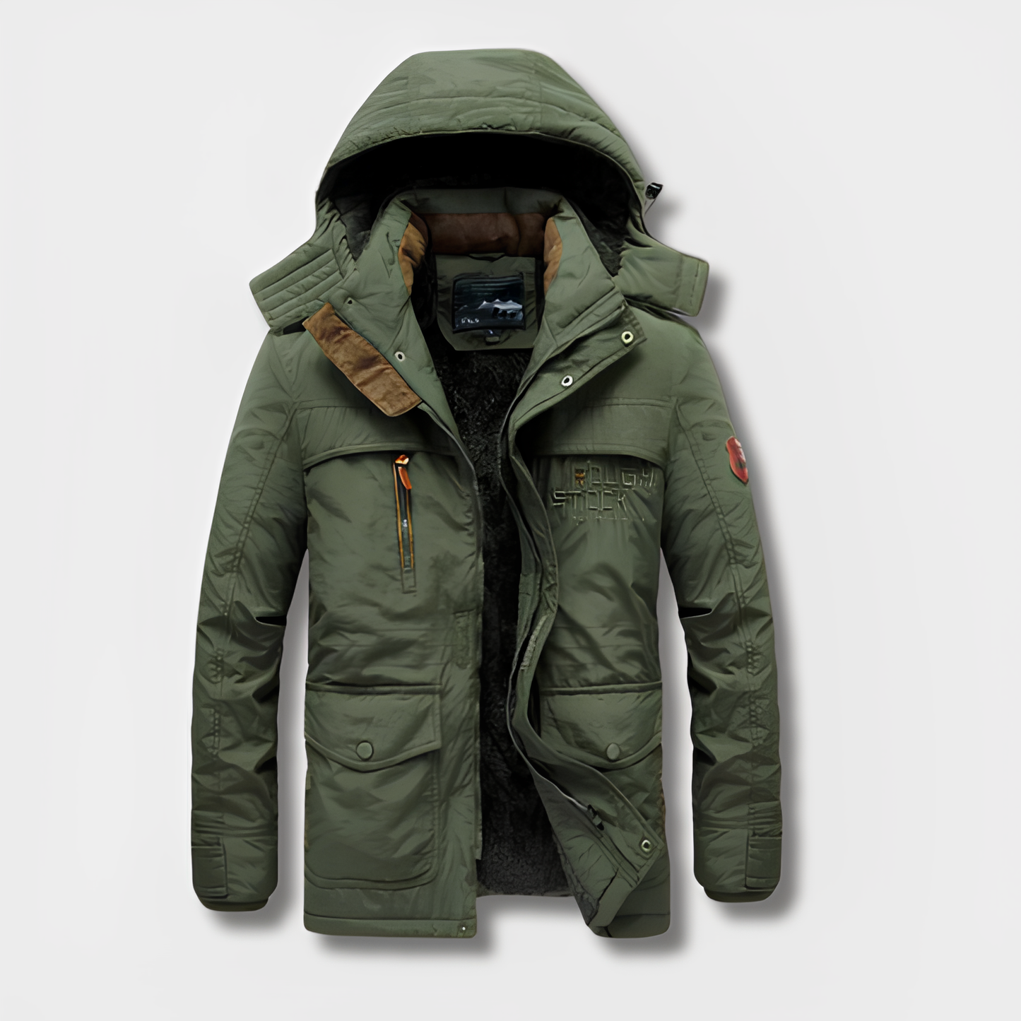 Velina Moda | Military-inspired winter jacket with hood