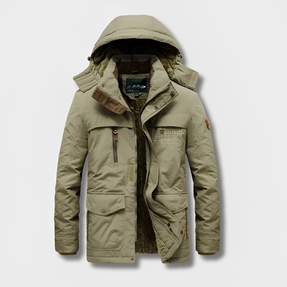 Velina Moda | Military-inspired winter jacket with hood