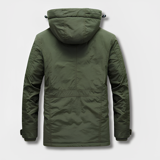 Velina Moda | Military-inspired winter jacket with hood