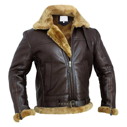 Velina Moda | B3 - Pilot jacket made of reversed lamb for luxury and warmth