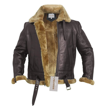 Velina Moda | B3 - Pilot jacket made of reversed lamb for luxury and warmth