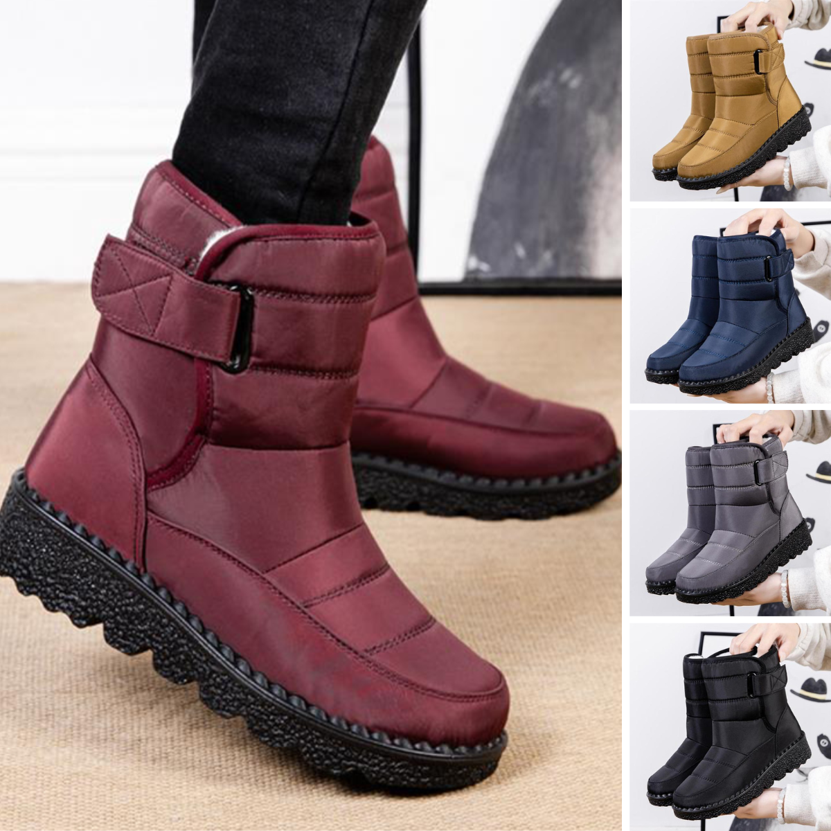 Velina Moda | The new non-slip, waterproof, padded cotton boots