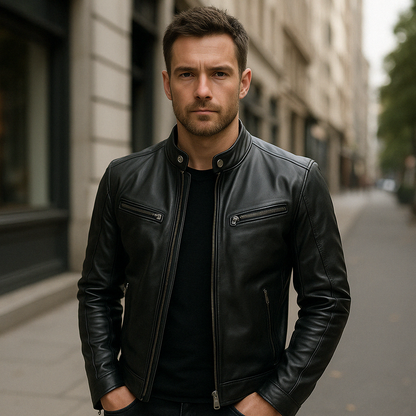 Velina Moda | Leather Jacket - Men's Fashion