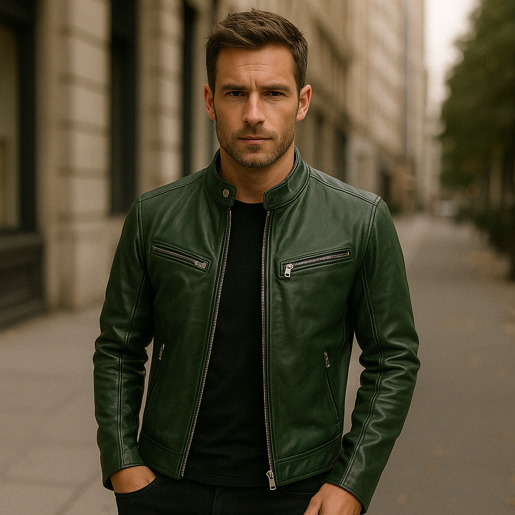 Velina Moda | Leather Jacket - Men's Fashion